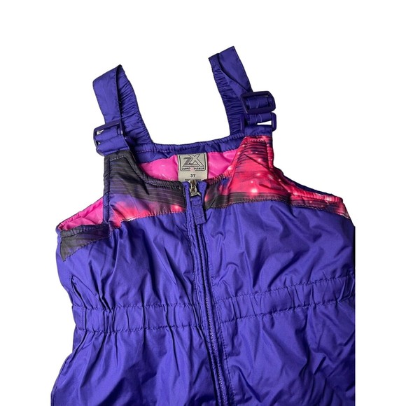 Zeroxposur Kids Snow Bib 3T Overall‎ Winter Pants Zip Up Fleece Outerwear - Picture 2 of 6